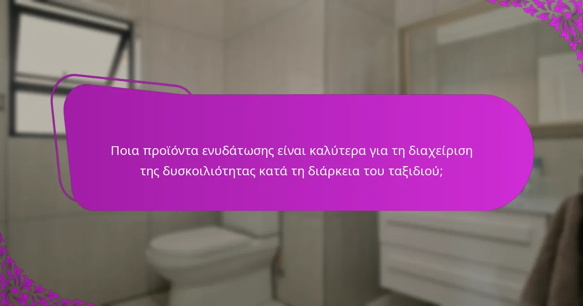 Ποια προϊόντα ενυδάτωσης είναι καλύτερα για τη διαχείριση της δυσκοιλιότητας κατά τη διάρκεια του ταξιδιού;