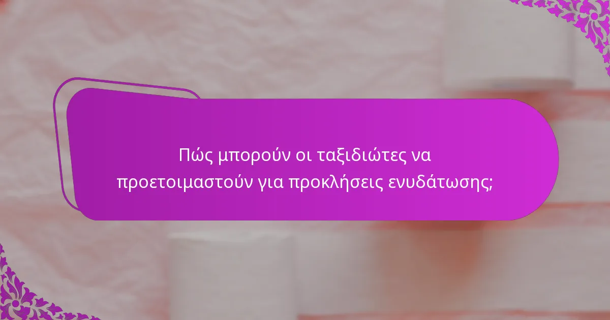 Πώς μπορούν οι ταξιδιώτες να προετοιμαστούν για προκλήσεις ενυδάτωσης;